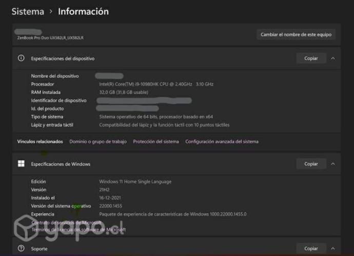 PORTÁTIL ASUS ZEN BOOK PRO DUO 15 i9