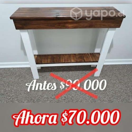 Mesa de Arrimo Rústico en Madera