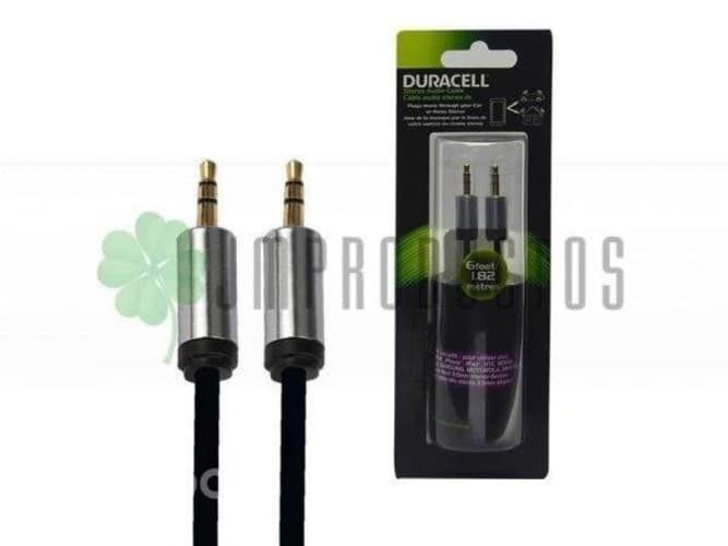 Cable Auxiliar De Audio Duracell 1.82 Metros Macho