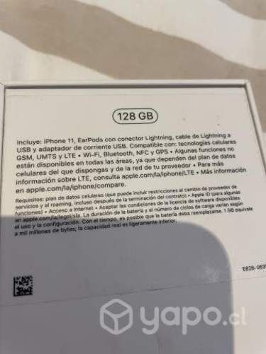 iPhone 11 negro, 128GB