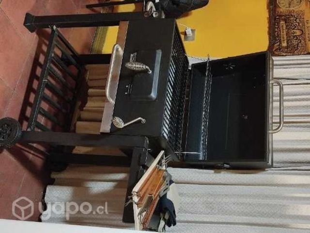 Parrilla con medidor de temperatura + utencilios