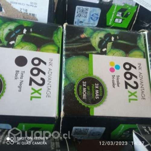 Packs de tintas hp 662xl colores originales de alt