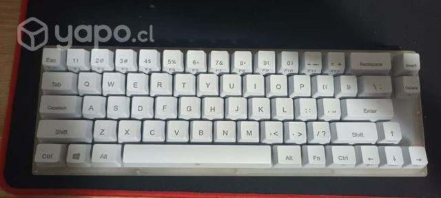 Teclado gamer blanco rgb