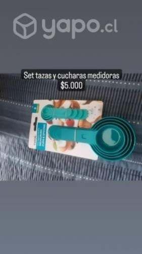 Set tazaa y cucharas medidoras