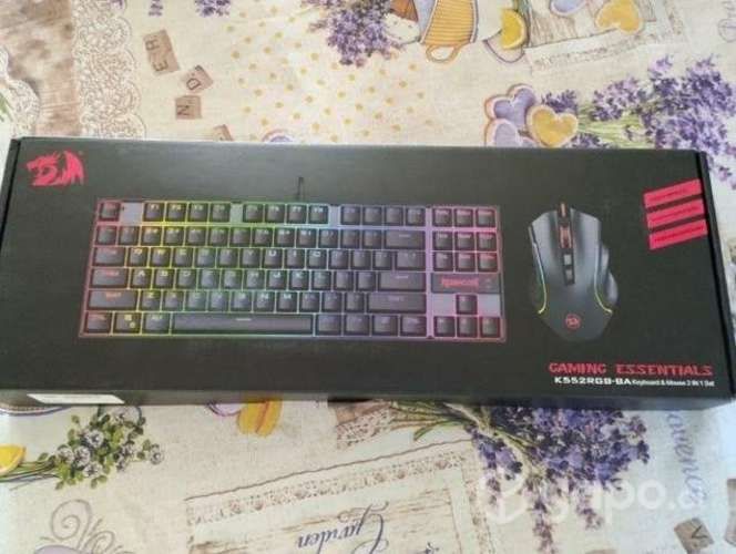Kit de teclado y mouse gamer Redragon K552RGB-B