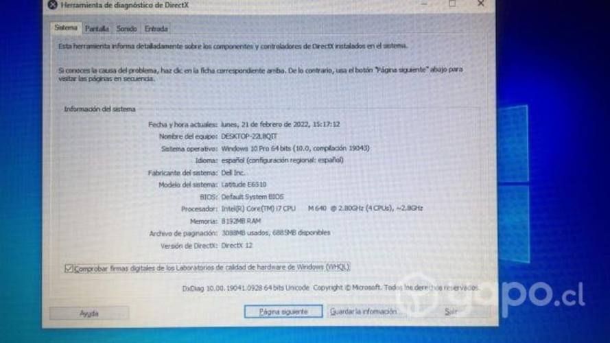 Notebook DELL Latitude E6510