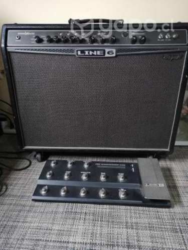 Amplificador guitarra a tubos 2x12 + pedalera