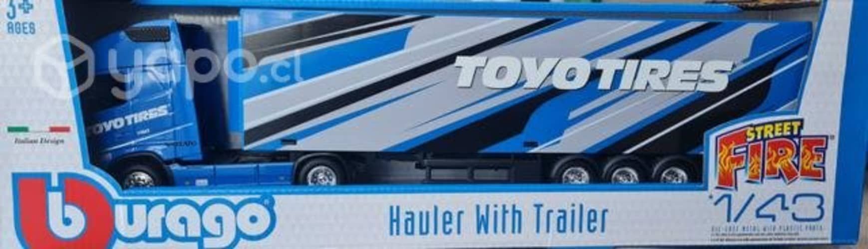 Camión Volvo FH16 azul con acoplado escala 1:43