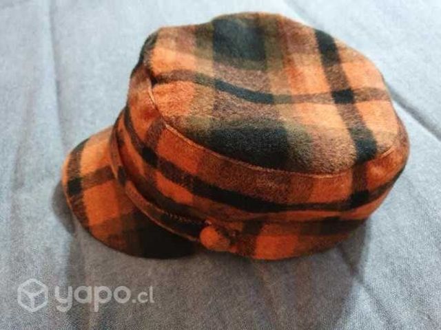 Boina cuadrille naranjo/negro