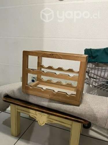 Porta vino de madera