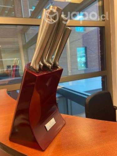 Set de cuchillos con soporte 6 pzs