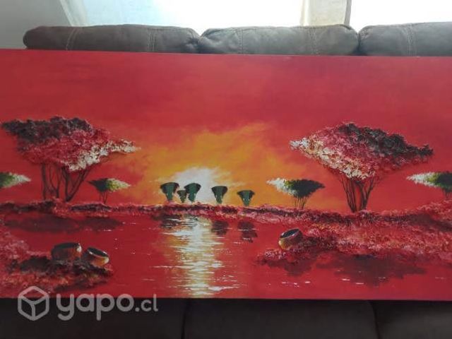 Cuadro oleo diseño africa