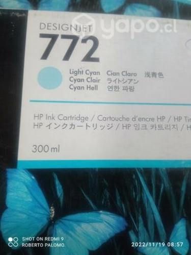 Tintas HP 772 colores originales de 300ml