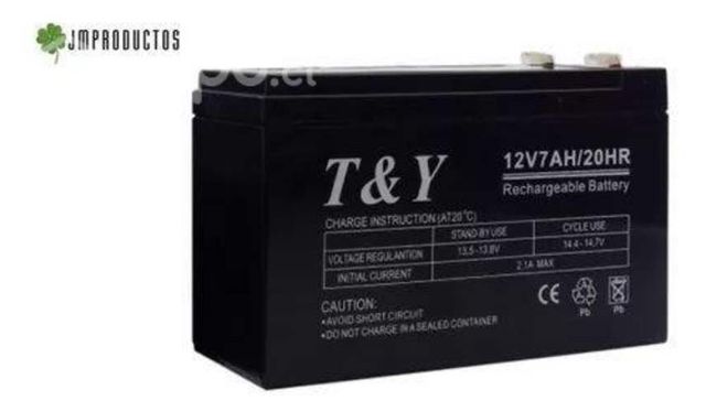 Bateria 12v 7 Amp + Cargador De Baterias Auto Moto