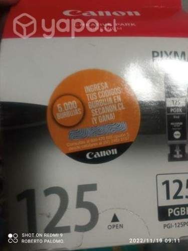 Tintas canon 125 black original