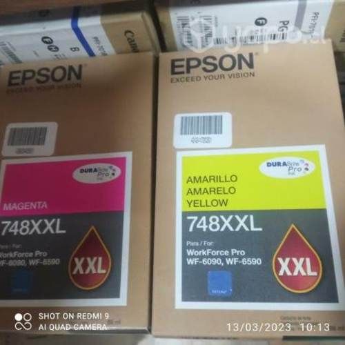 Tintas Epson 748xxl colores originales de alta