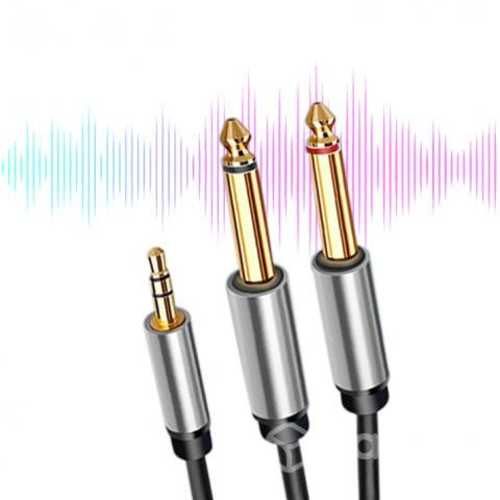 Cable Audio Mini Jack 3.5mm Estereo 2 Jack 6.35mm