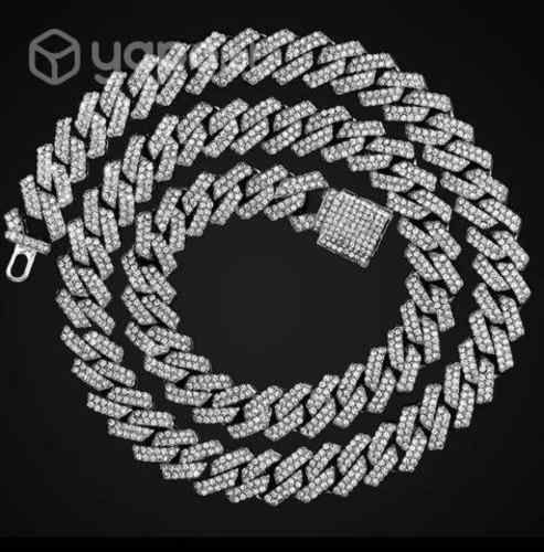 Cadena Color Plata con zircónia cubic-Nuevo