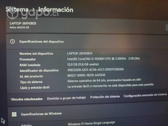 Notebook gamer Acer Nitro5