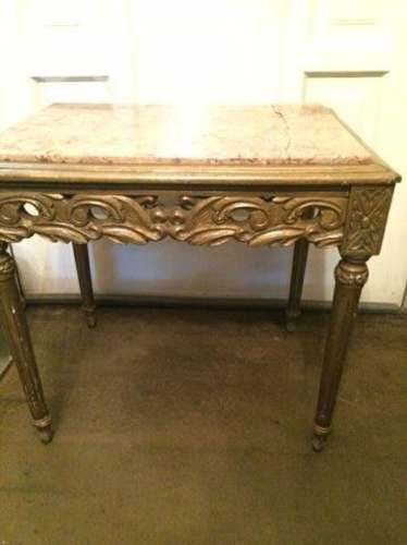 Mesa lateral mármol antigua