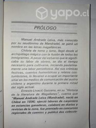 Libro Mandradel, el chilote