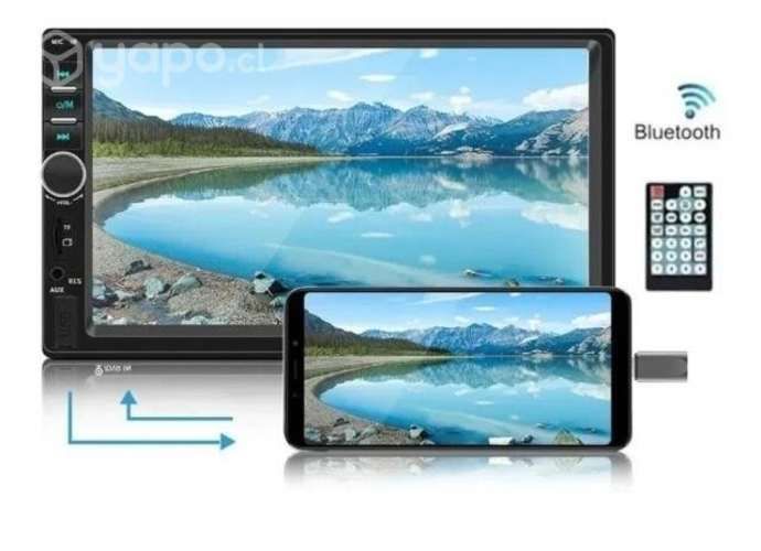 Radio Auto 2 Din Mirror Link Bt Pantalla Tactil Mp