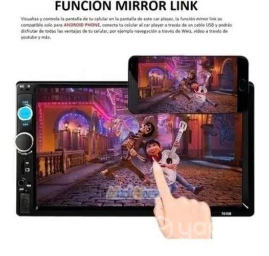Radio Auto 2 Din Mirror Link Bt Pantalla Tactil Mp
