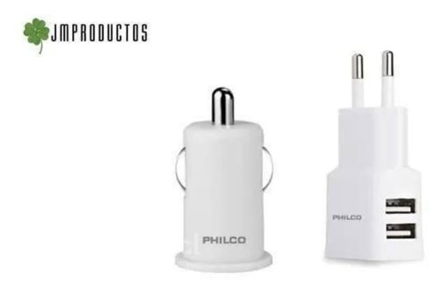 Cargador 3x1 Cable Trenzado 2.1 Amp Muro Y Auto