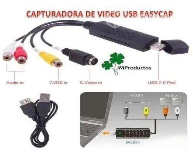 Capturadora Audio Video Usb 2.0 Rca Av Dvr Pc Note