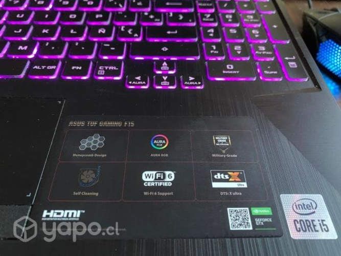 ASUS tuf gaming F15 i5/8G/512ssd/gtx1650