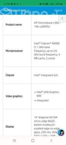 Notebook HP chromebook x 360
