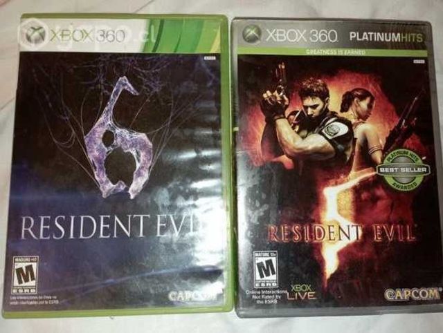 Juegos resident evil 5 y 6 para xbox 360