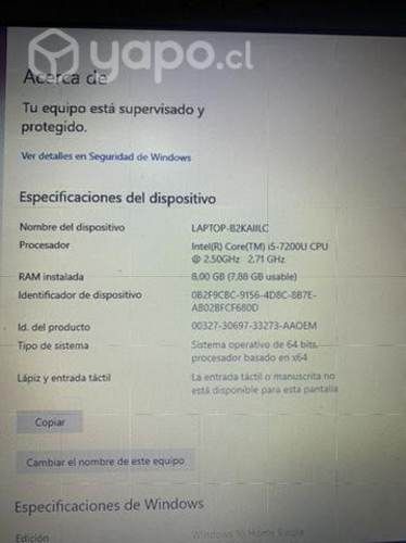 COMPUTADOR ASUS I5 7ta GENERACIÓN