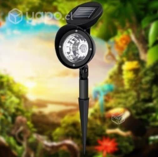 Foco Farol Recargable Solar Led Jardín Con Estaca