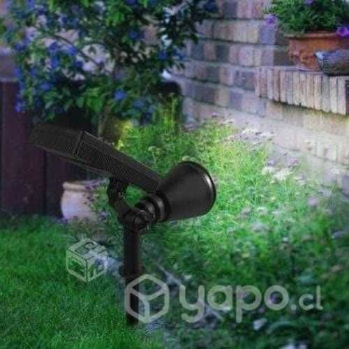 Foco Farol Recargable Solar Led Jardín Con Estaca
