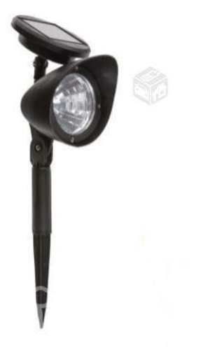 Foco Farol Recargable Solar Led Jardín Con Estaca