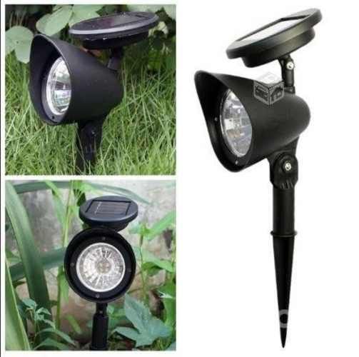 Foco Farol Recargable Solar Led Jardín Con Estaca