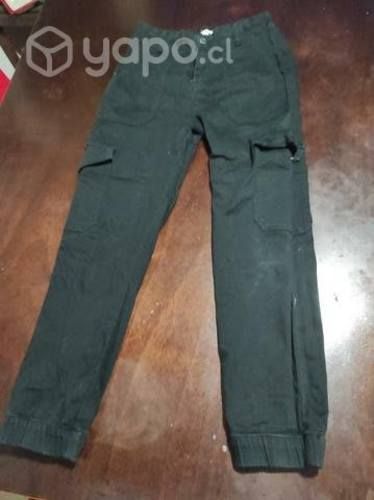 Pantalones cargo negro talla 38