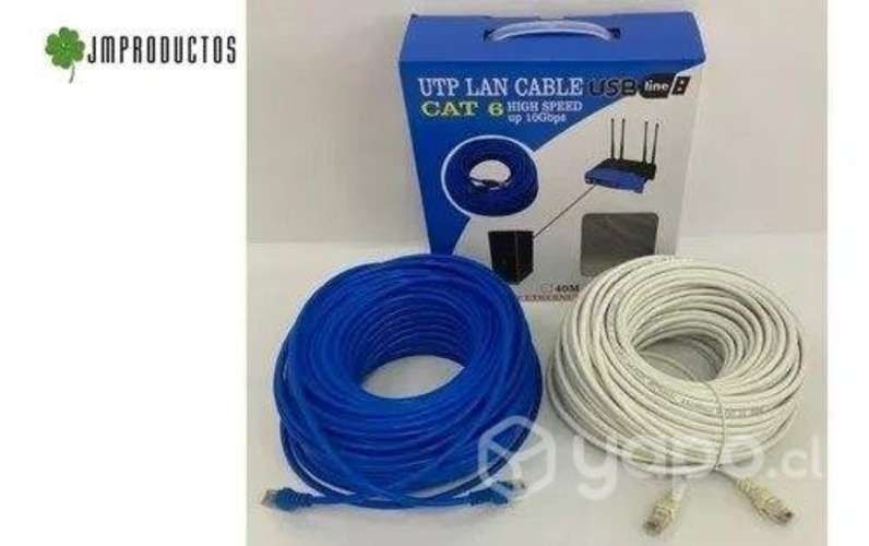 Cable De Red Ethertnet 50 Metros Rj45 Categoria 6