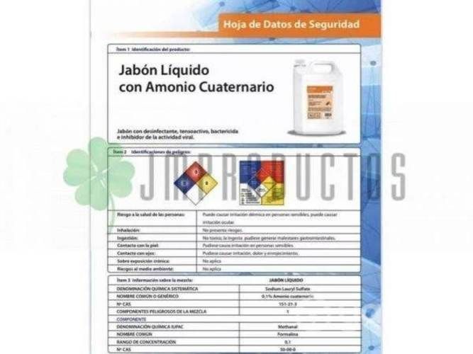 Jabón Liquido Antibacterial 5 Litros