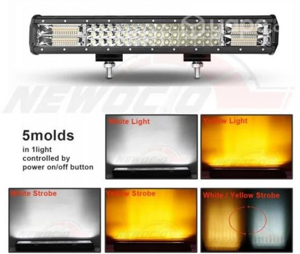 Barra Neblinero 2 Colores Con Lupa Impermeable 71