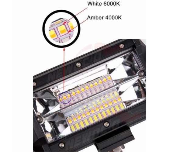 Barra Neblinero 2 Colores Con Lupa Impermeable 71