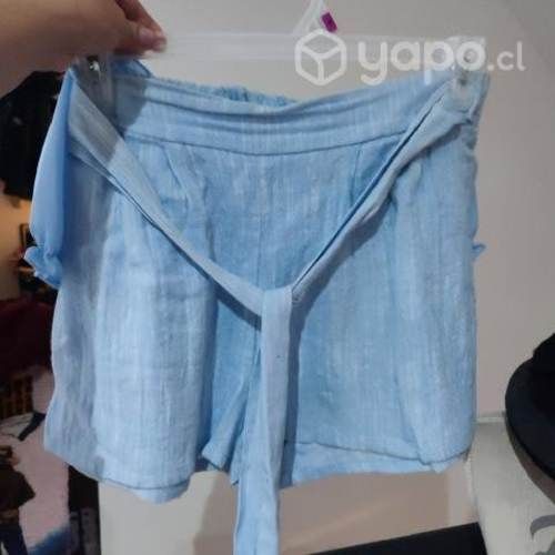 Short algodón tipo lino casi nuevo talla M S