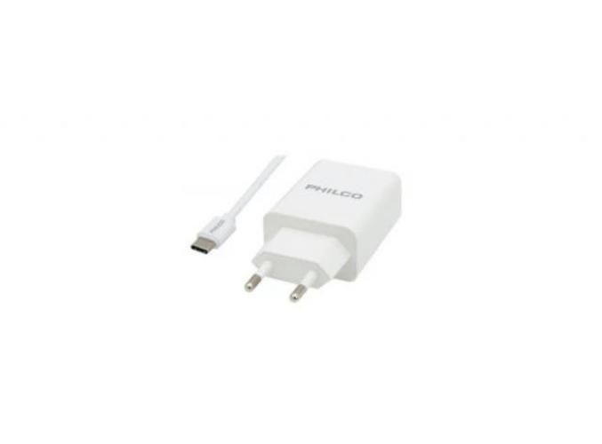 Carg. de pared 2.1 a doble usb c/cable tipo c r210