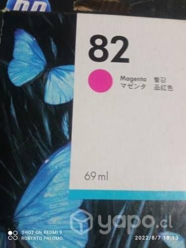 Tintas HP 82 colores originales de 69ml