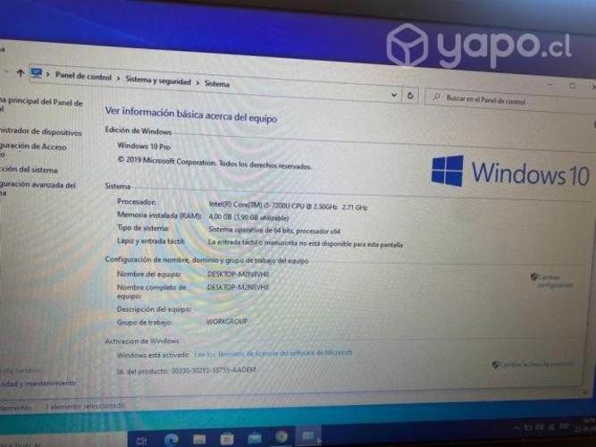 Notebook HP i5 (7Generación)