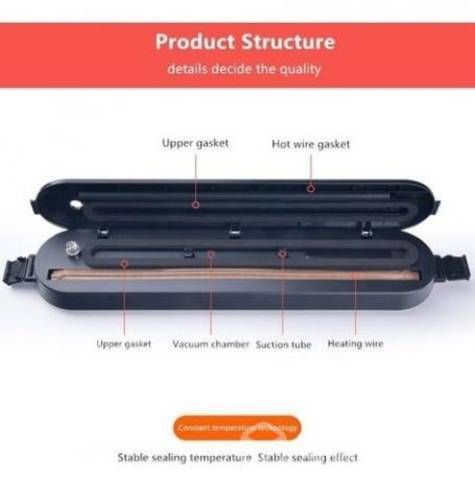 Maquina Selladora Al Vacío Alimentos Sellador 90w