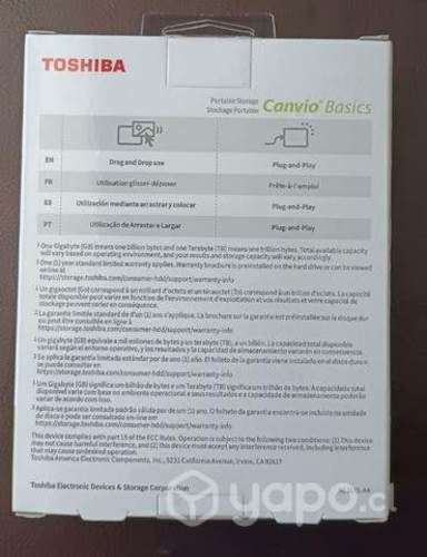 Disco duro externo Toshiba Canvio Basics 2Tb Nueva