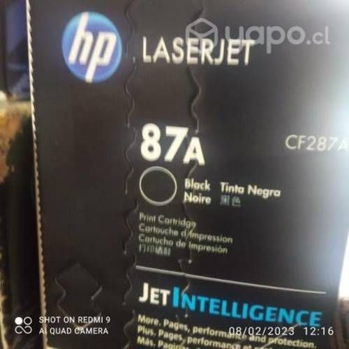 Toner HP 87a black original de alta