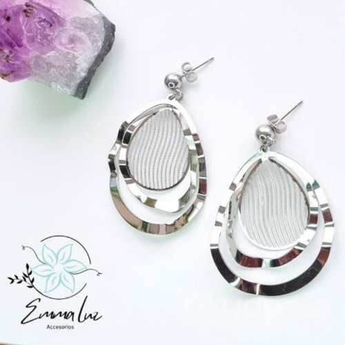 Aros Acero Gotas Onduladas